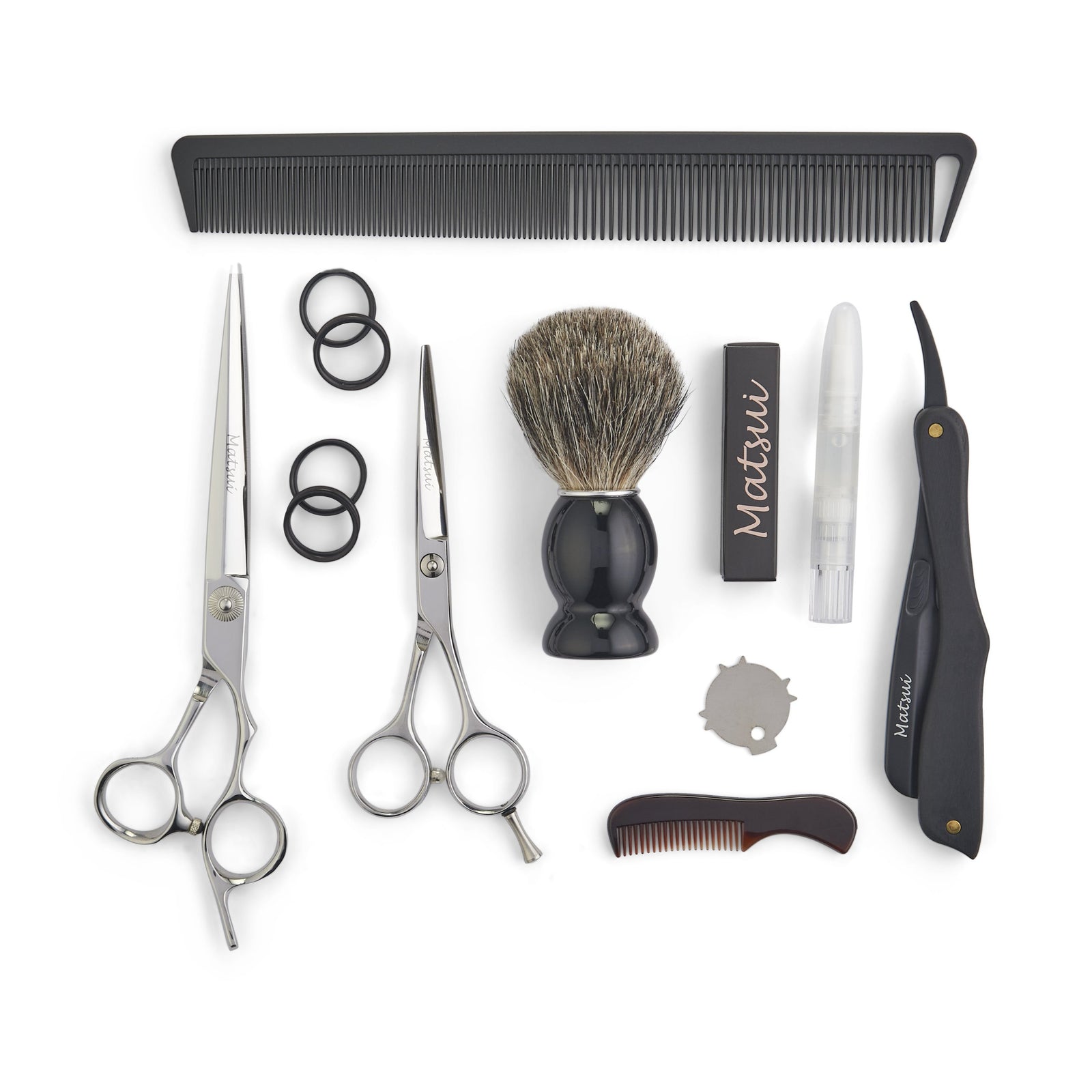 Matte Black Hair Stylist Shear Aichei Mountain Twin Set - Scissor